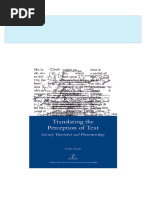 Where can buy Translating the Perception of Text Literary Translation and Phenomenology 1st Edition Clive Scott ebook with cheap price