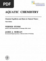 Aquatic Chemistry: Chemical Equilibria and Rates in Natural Waters