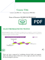 PHS 102 Electromagnetic Waves Mod 1