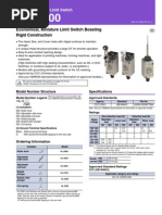 Economical, Miniature Limit Switch Boasting Rigid Construction