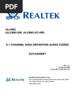 Datasheet ALC662GR QFP48 Realtek