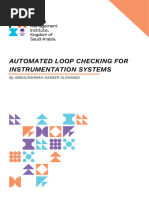 AUTOMATED LOOP CHECKING FOR INSTRUMENTATION