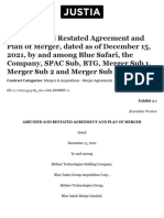 Amended and Restated Agreement and Plan of Merger, dated as | Blue Safari Group Acquisition Corp | Business Contracts | Justia