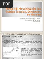 Tema 4B Mecanica de fluidos ideales Dinamica