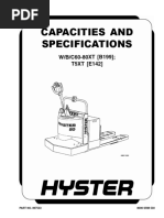 Capacities and Specificatios B199 E142