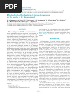 Effects of Critical Fluctuations of Storage Temperature