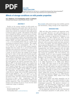 Effects of storage conditions on milk powder properties 2