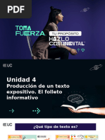 Semana 13 y 14. El Folleto Informativo