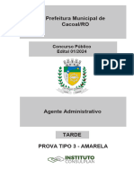 Agente Administrativo - Tipo 3- Amarela