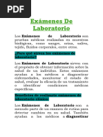 Examenes de laboratorio