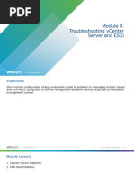 Module 8 - Troubleshooting vCenter Server and ESXi