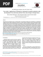 Application of Design for Automated Assembly methods in the