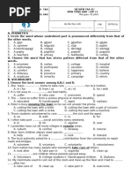 GRAMMAR TEST VERBS