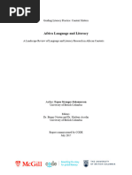 Stranger-Johannessen, E. (2017). Africa Language and Literacy A Landscape Review of Language and Literacy Research in African Contexts. Springer