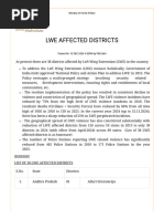 LWE Districts as per latest notification 