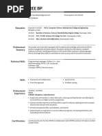 Poornashree Bp Resume