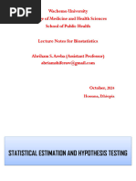 Estimation and Hypothesis testing (1)