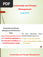 Leadership and Change Management (LCM) Full PPT