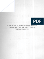 Posición y Aproximaciones Concretas Al Misterio Ontológico. G. Marcel