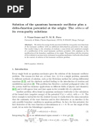 Solution of the quantum harmonic oscillator plus a delta-function potential at the origin: The oddness of its even-parity solutions