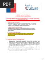 Bases de Concurso Público Fondo de Fomento Audiovisual