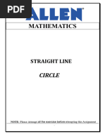 Assignment on Straight Line & Circle