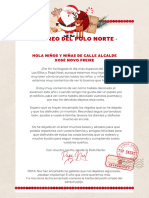 Documento Carta A4 de Papá Noel para Niños Buenos Dibujada a Mano 