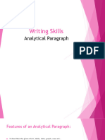 Writing Skills-Analytical Paragraph