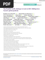 Public Health Challenges - 2023 - Lucero‐Prisno - Top 10 public health challenges to track in 2023  Shifting focus beyond a