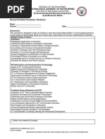 Research Problem Formulation Worksheet