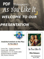 Analytical Analysis on the Play as You Like It E