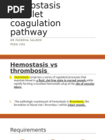 Hemostasis platelet coagulation pathway