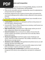 Fossil fuel classification and composition