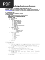 Website Design Requirement Document