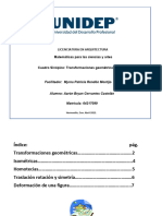 cuadro sinoptico Transformaciones Geometricas