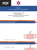 Ch 5 First Law Analysis for a Control Volume