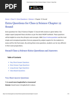 Extra Questions for Class 9 Science Chapter 12 Sound – Study Path