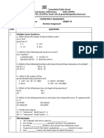 Revision Assignment computer science 