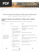 Common Faults and Solutions of Fiber Laser Cutting Head - UNIQUE CNC