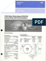 Sylvania Engineering Bulletin - 1200w PAR-64 Brite Beam Lamp