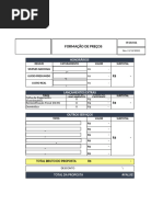 FORMAÇÃO DE PREÇOS - EXEMPLO - CON23