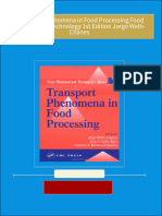 [FREE PDF sample] Transport Phenomena in Food Processing Food Preservation Technology 1st Edition Jorge Welti-Chanes ebooks