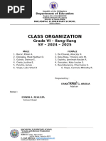 Class Organization SY 24-25