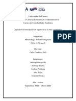 Formulación de hipótesis en la ruta cuantitativa