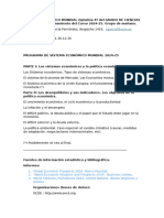 SISTEMA ECONOMICO MUNDIAL 24,25 Optativa 4º del GRADO DE CIENCIAS POLÍTICAS