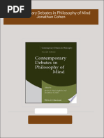 Get Contemporary Debates in Philosophy of Mind Jonathan Cohen free all chapters