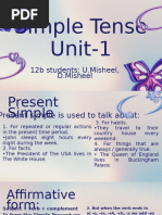 Simple Tense Unit 1