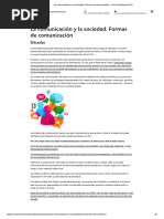 La comunicación y la sociedad. Formas de comunicación - Cursos Multimedia SL