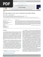 Late Stage Diagnosis of Oral Cancer - Components and Possible Solutions