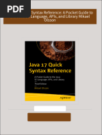 [FREE PDF sample] Java 17 Quick Syntax Reference: A Pocket Guide to the Java SE Language, APIs, and Library Mikael Olsson ebooks